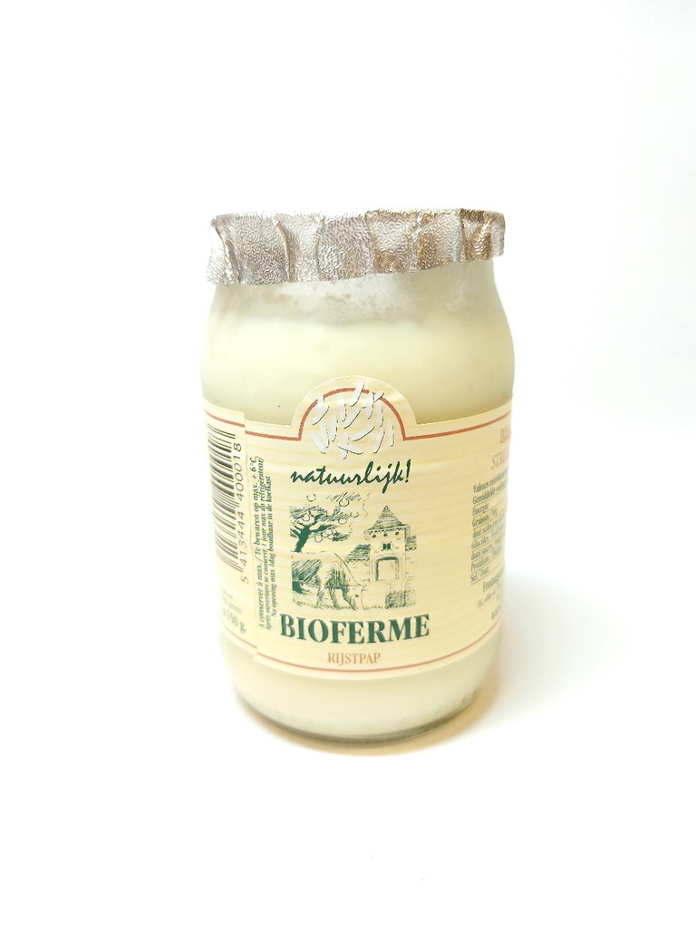 Bioferme Vanille rijstpap met suiker 150g