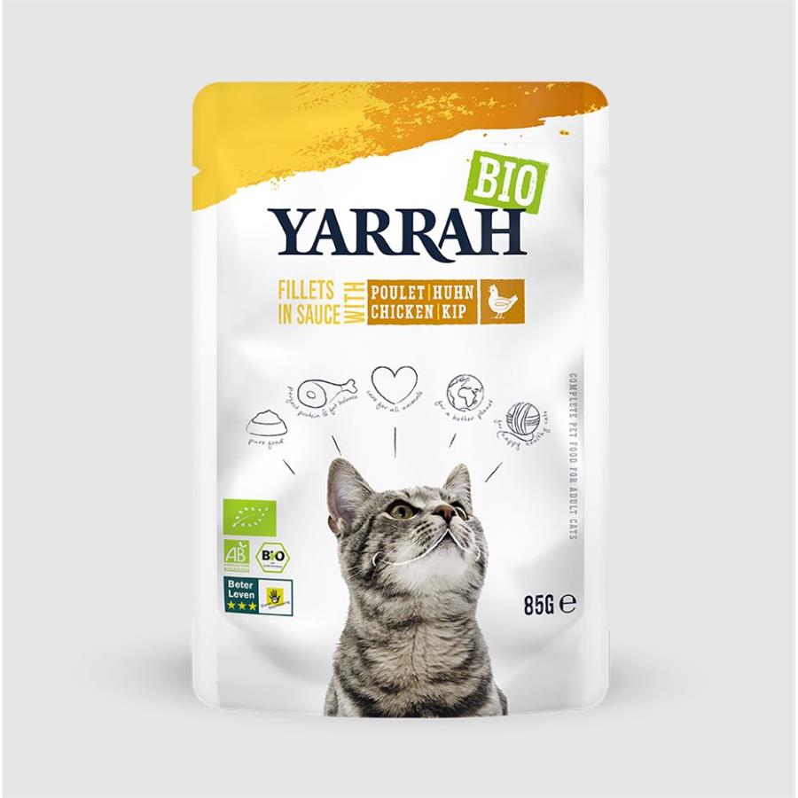 YARRAH Filet kat kip met saus 85g