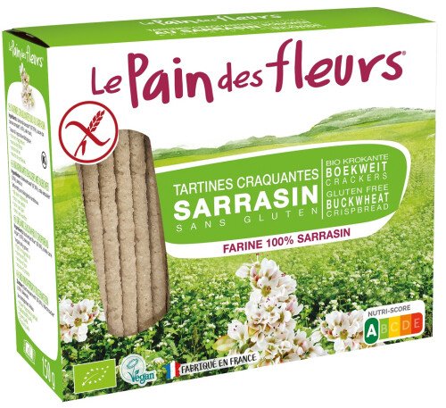 [30443] Le pain Des fleurs Boekweit + zout z.gluten bio 150g