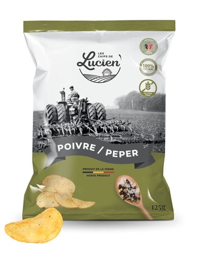 [30583] Lucien Chips Peper &amp; zout bio 125g