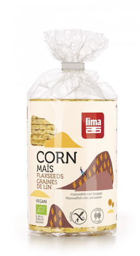 [30608] Lima Maïswafels lijnzaad rond bio 130g