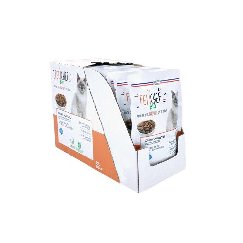 [30644] FELI Bio reepjes in saus zalm voor gesteriliseerde en volwassen kat - 85 g