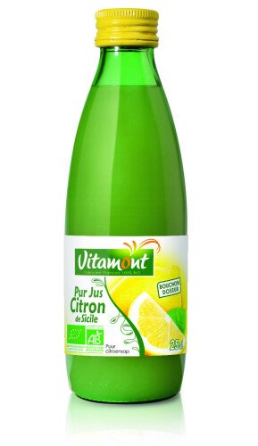 [30763] Vitamont Bio puur citroensap uit Sicilië 25 cl