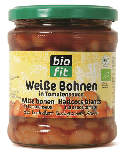 [30766] Biofit Bio witte bonen in tomatensaus 370 ml