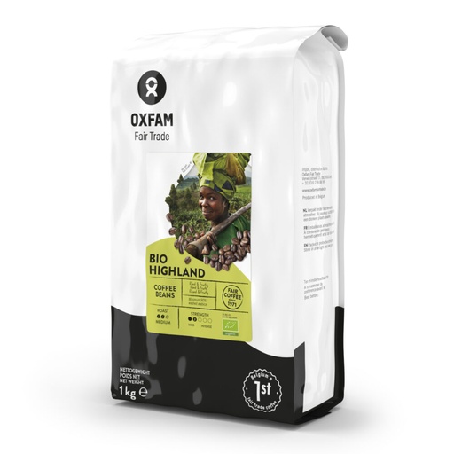 [31009] Oxfam BIO Highlandkoffie bonen 1 kg